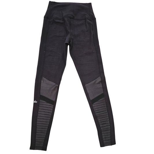 טייץ ארוך שחור עם פאנלים מדורגים של Alo Yoga