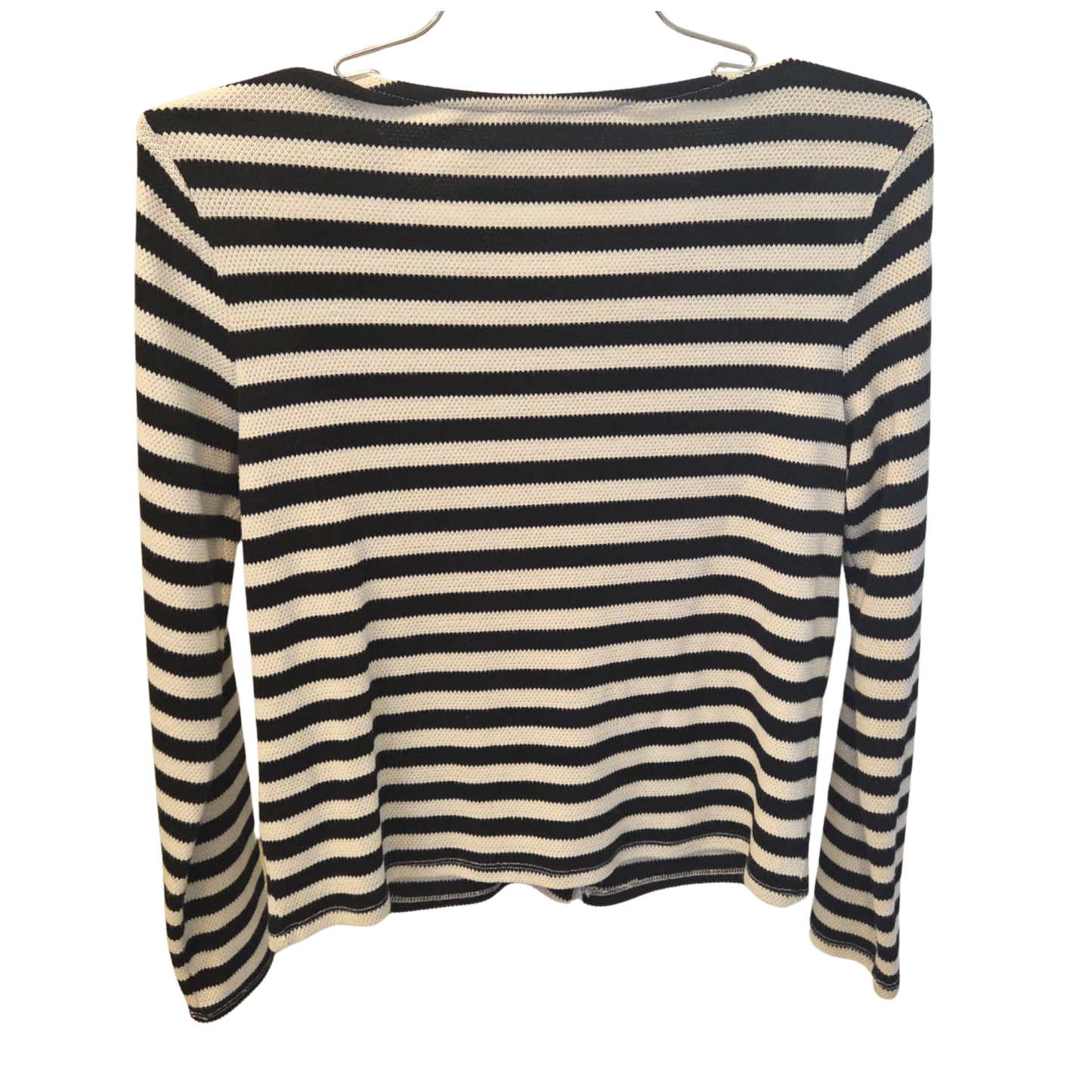 קרדיגן קלאסי עם פסים שחור-לבן  Oui