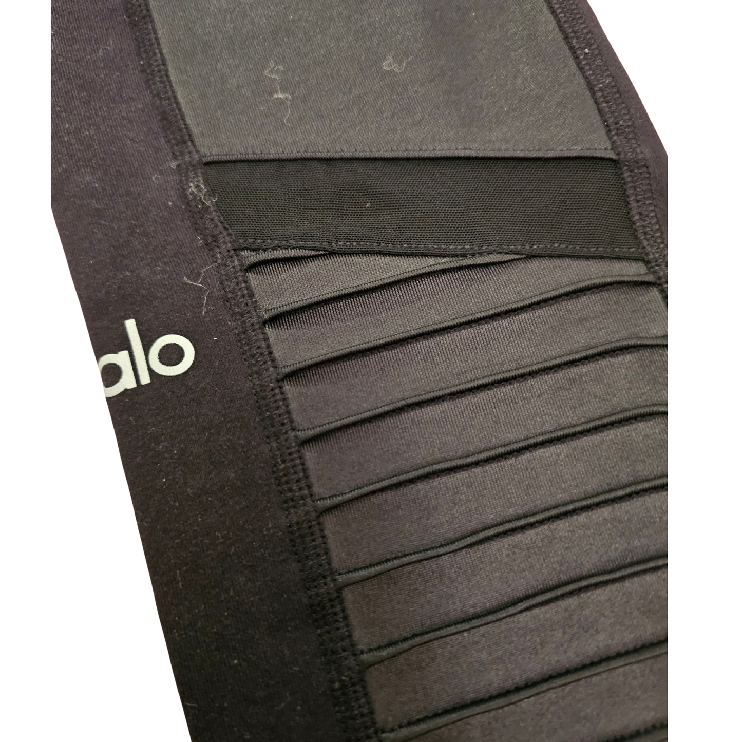 טייץ ארוך שחור עם פאנלים מדורגים של Alo Yoga