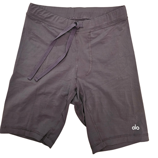 טייץ קצר אפור של Alo Yoga עם שרוך