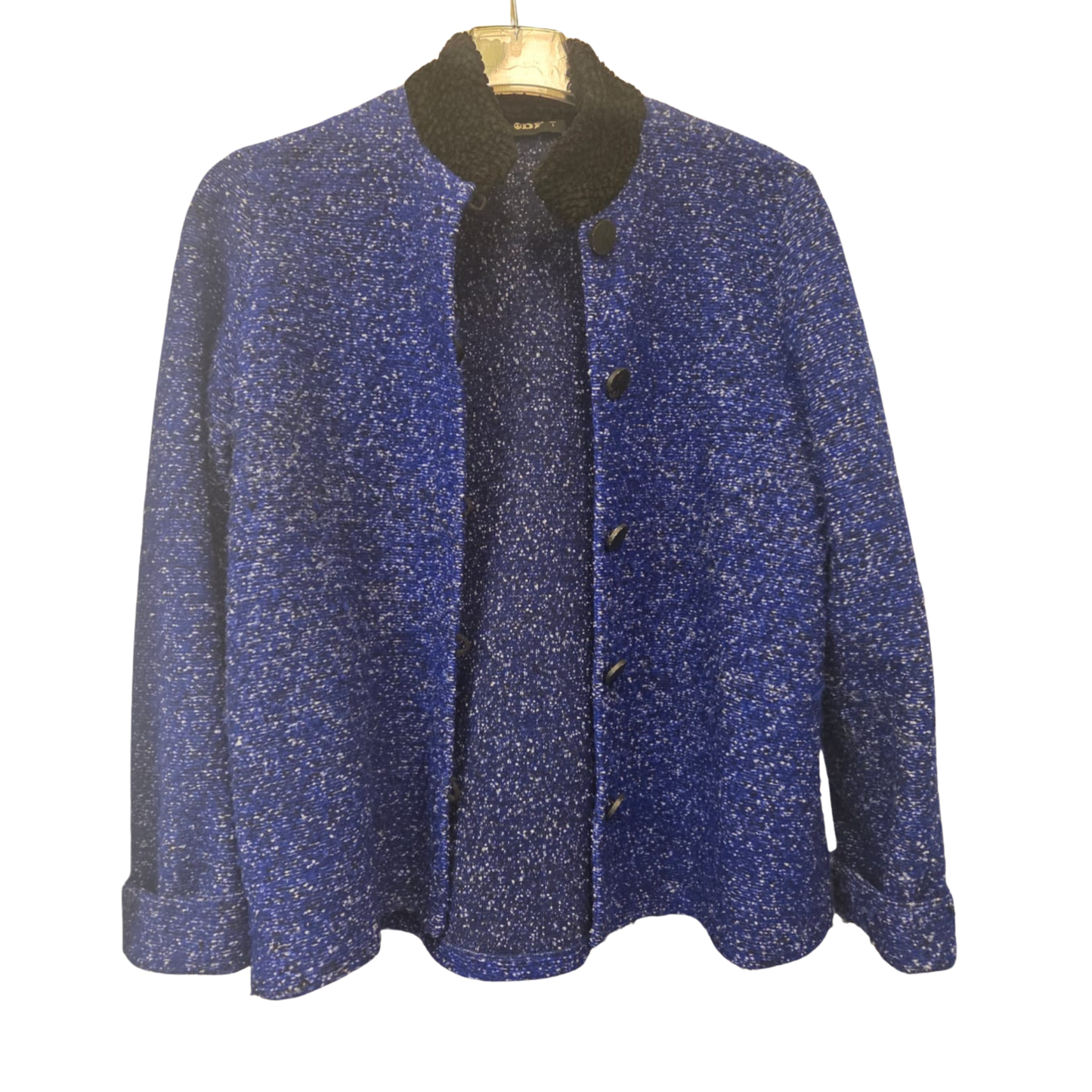 ז'קט סריג כחול עם צווארון שחור - דורין פרנקפורט